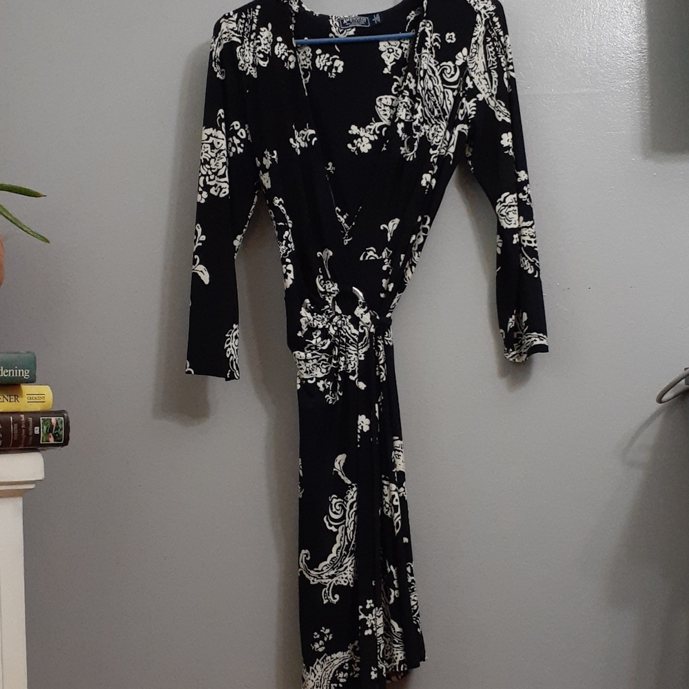 American Living print wrap dress